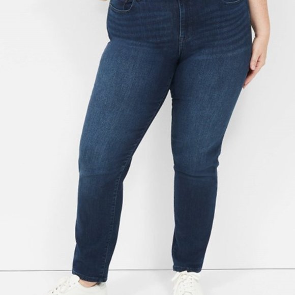 Lane Bryant Flex Magic Waistband Tighter Tummy High Rise Straight jeans 20 TALL - Picture 5 of 6